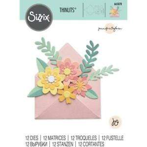 Sizzix Thinlits Jennifer Ogborn 12 troqueles 665078 flores con sobre SIZZIX CENTROARTESANO