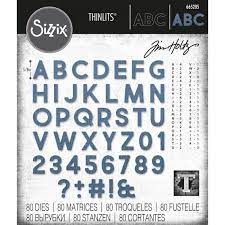 Sizzix Thinlits Tim Holtz 80 troqueles 665205 Abecedario SIZZIX CENTROARTESANO