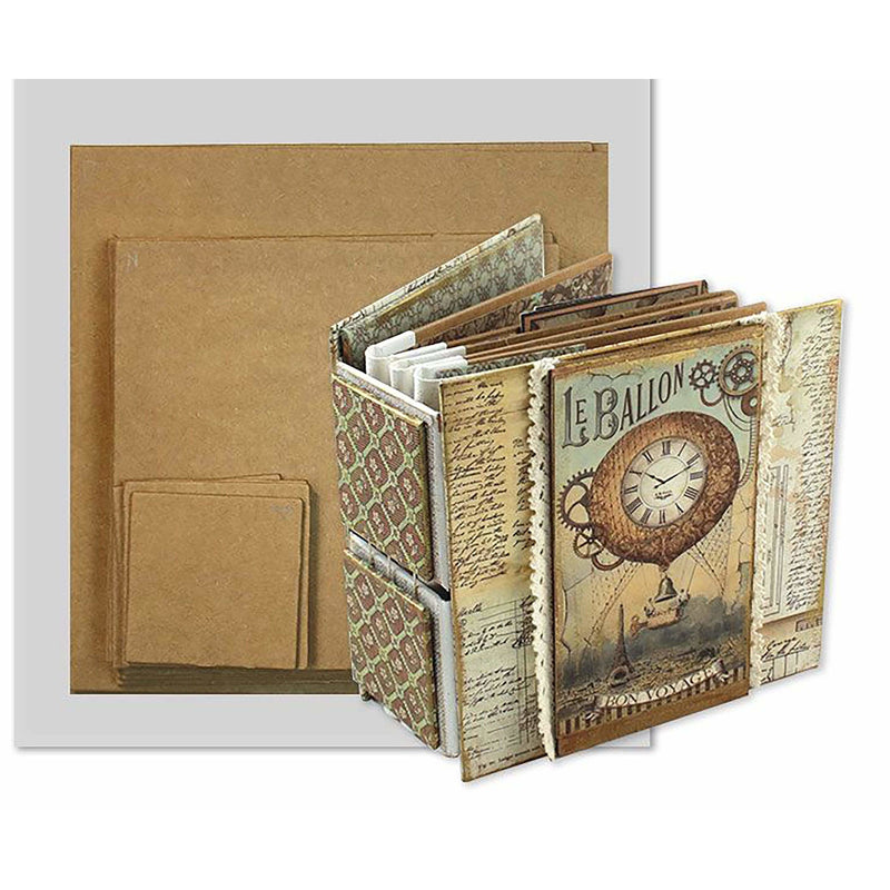 Stamperia Album cartón para Scrap KC77 11.5x11.5x5 STAMPERIA CENTROARTESANO