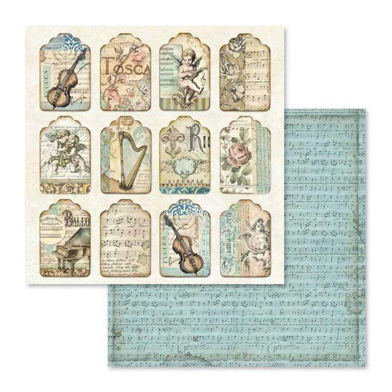 Stamperia block paper 10 hojas SBBL48 music STAMPERIA CENTROARTESANO