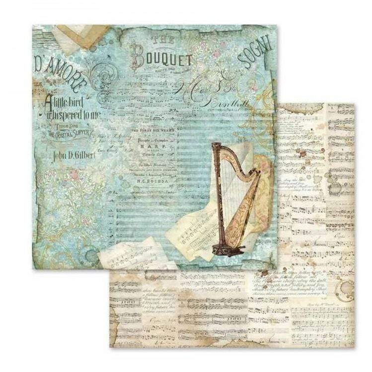 Stamperia block paper 10 hojas SBBL48 music STAMPERIA CENTROARTESANO