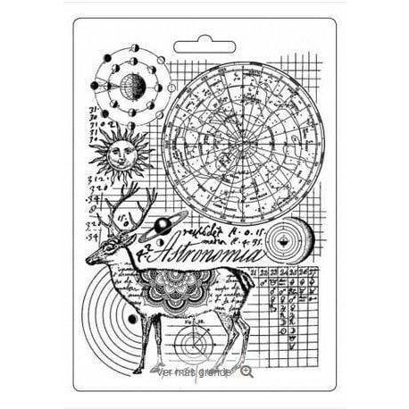 Stamperia moldes pvc flexible 14.8x21 A5 K3PTA519 Cosmos ciervo