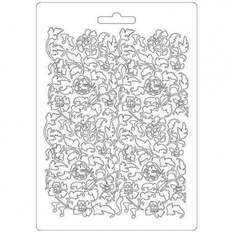 Stamperia moldes pvc flexible 14.8x21 A5 K3PTA522 flores y hojas