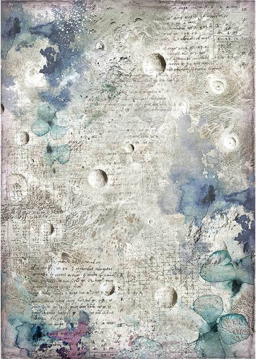 Stamperia papel arroz A4 DFSA4386 cristina radovan cosmos planeta STAMPERIA CENTROARTESANO