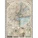 Stamperia papel arroz A4 DFSA4515 Sir Vagabond mapa de NY STAMPERIA CENTROARTESANO