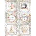 Stamperia papel arroz A4 DFSA4565 Romantic Threads mini tarjetas STAMPERIA CENTROARTESANO