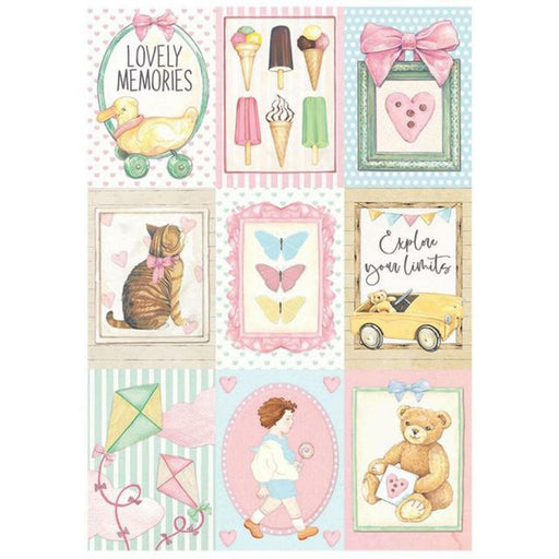 Stamperia papel arroz A4 DFSA4680 Day dream small cards STAMPERIA CENTROARTESANO