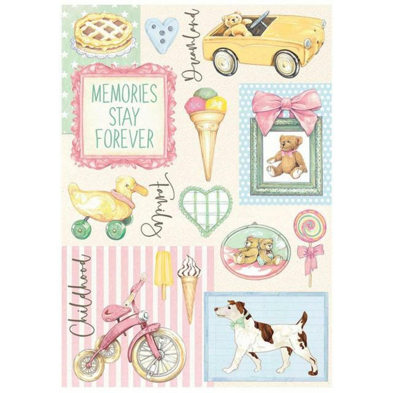 Stamperia papel arroz A4 DFSA4681 Day dream accesories STAMPERIA CENTROARTESANO