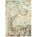 Stamperia papel arroz A4 DFSA4700 Sir Vagabond Aviator New York City map STAMPERIA CENTROARTESANO