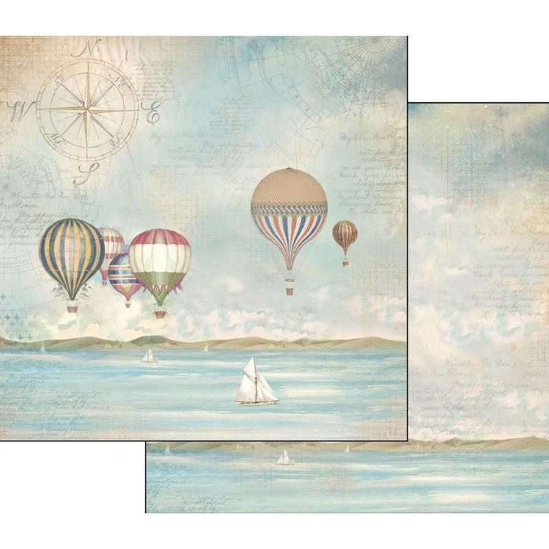 Stamperia papel scrap SBB543 sea land  baloons STAMPERIA CENTROARTESANO