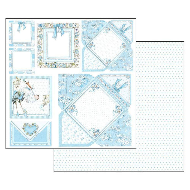 Stamperia papel scrap SBB545 baby boy  cards STAMPERIA CENTROARTESANO