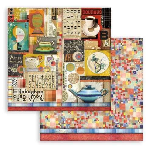 Stamperia papel scrap SBB887 Coleccion Bauhaus STAMPERIA CENTROARTESANO
