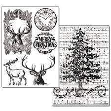 Stamperia papel transferencias A4 DFTR050 merry christmas STAMPERIA CENTROARTESANO
