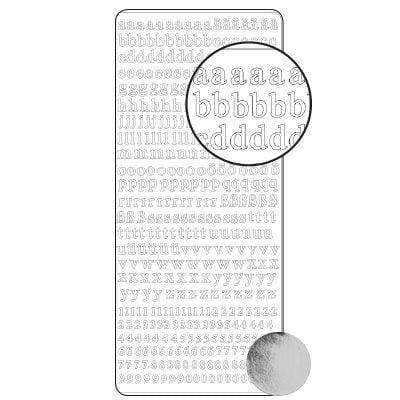 Stickers 10x23 PLATA abecedario 0276S STICKERS DELUXE CENTROARTESANO