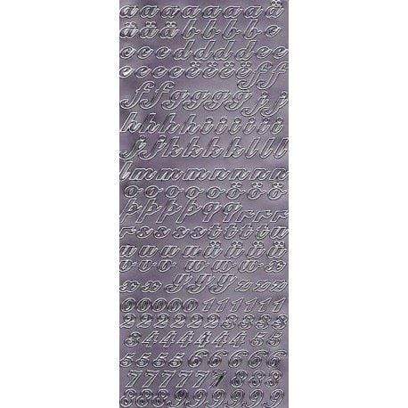 Stickers 10x23 PLATA abecedario 0291S STICKERS DELUXE CENTROARTESANO