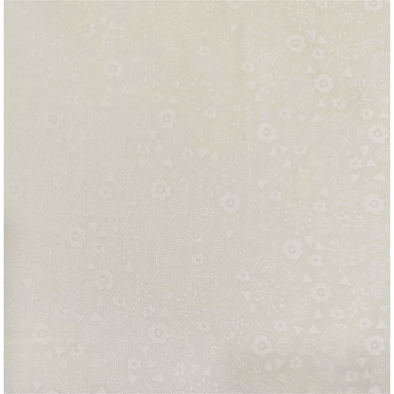 Quilters Basic Perfect Makower100% algodón 1930 flores blancas sobre fondo blanco STOFFABRICS CENTROARTESANO