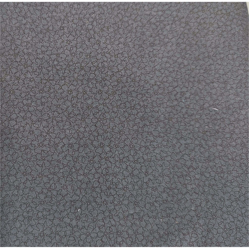 Quilters Basic Perfect Stof 100% algodón 1940 gris plomo con flores STOFFABRICS CENTROARTESANO