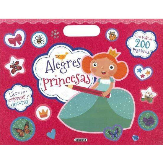 Susaeta Libro colorear Alegres princesas con +de 200 pegatinas SUSAETA CENTROARTESANO