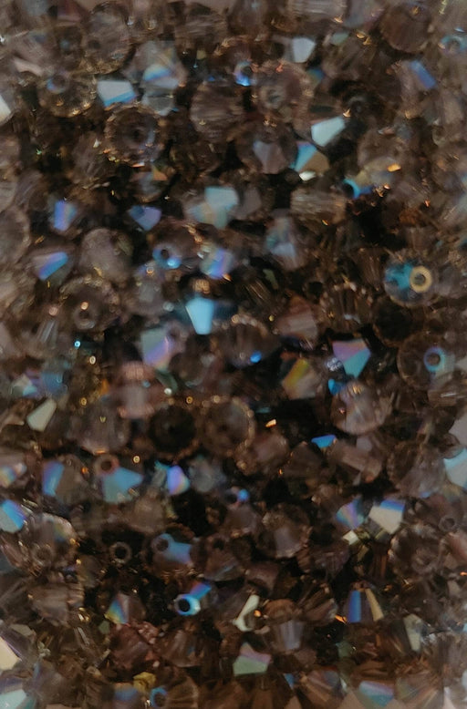 Swarovski tupi 4mm 25ud Black Diamond AB SWAROSKI CENTROARTESANO