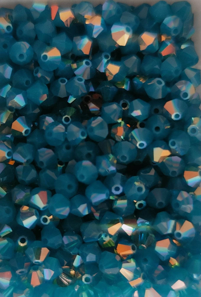 Swarovski tupi 4mm 25ud Caribbean blue opal AB2b SWAROSKI CENTROARTESANO