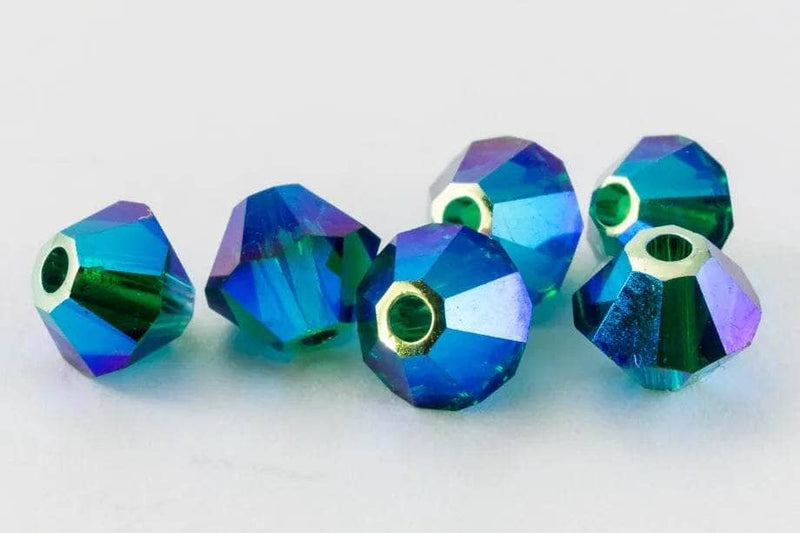 Swarovski tupi 4mm 25ud Emerald AB2B SWAROSKI CENTROARTESANO