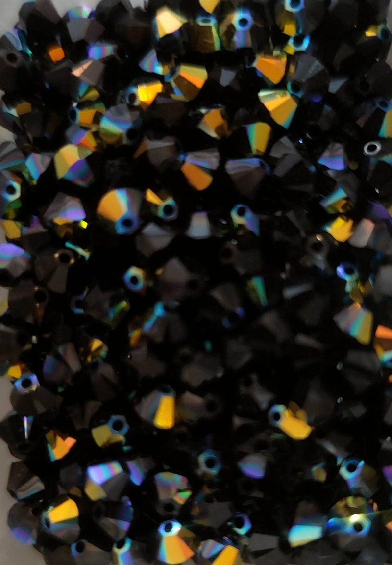 Swarovski tupi 4mm 25ud light black diamond AB2B SWAROSKI CENTROARTESANO