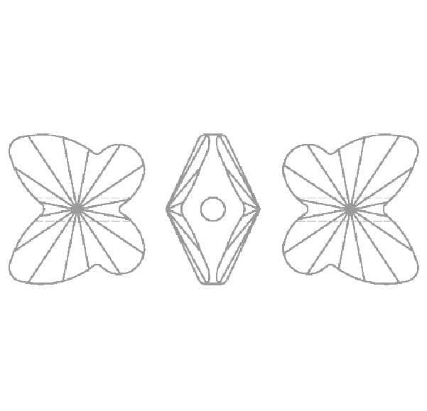 Swarovski Mariposa bead 10mm jet ud SWAROVSKI CENTROARTESANO