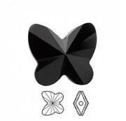Swarovski Mariposas 10mm Jet SWAROVSKI CENTROARTESANO