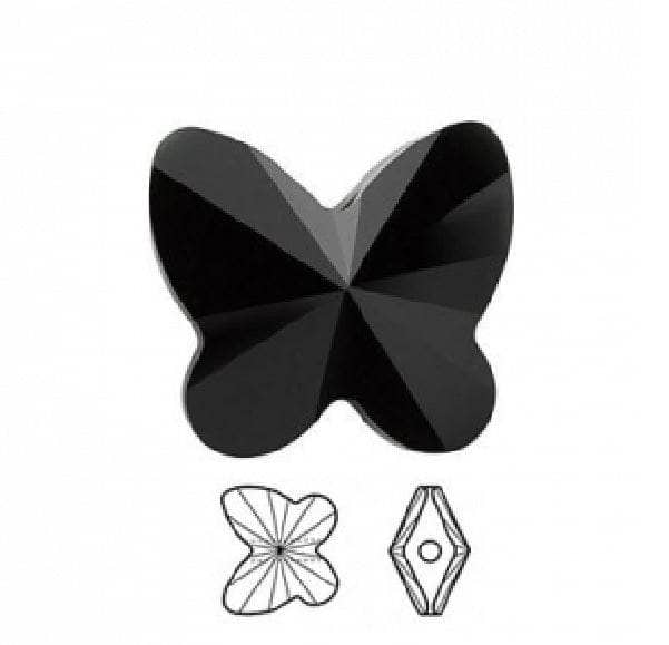Swarovski Mariposas 10mm Jet SWAROVSKI CENTROARTESANO