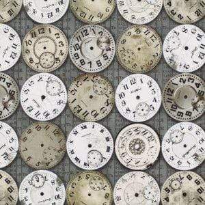 Tela Tim Holtz TIME PIECES TAUPE TIM HOLTZ CENTROARTESANO