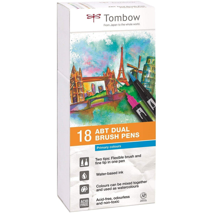 Tombow rotulador dual brush estuche 18 primary colours ABT18P1 TOMBOW Oferta CENTROARTESANO