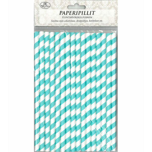 Pajitas de papel M rayas azul claro URSUS CENTROARTESANO