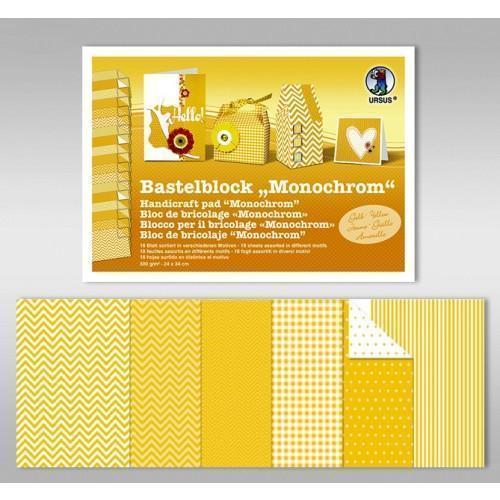 Ursus block cartulinas 24x34 monochrom amarillo URSUS CENTROARTESANO