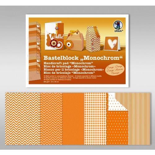 Ursus block cartulinas 24x34 monochrom naranja URSUS CENTROARTESANO