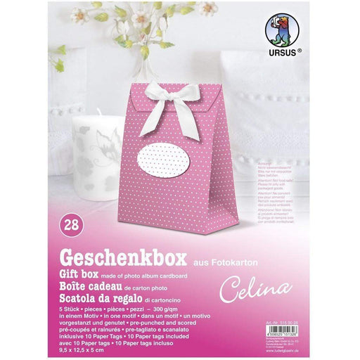 Ursus kit caja regalo motivo 28 rosa lunares URSUS CENTROARTESANO