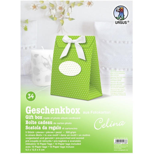 Ursus kit caja regalo motivo 34 verde manzana lunares URSUS CENTROARTESANO