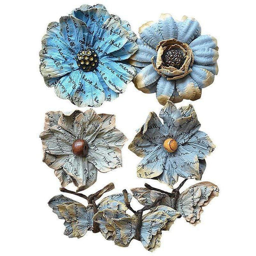 Creative flores papel hecho a mano 7ud vintage gris 2037-003 VAESSEN CENTROARTESANO