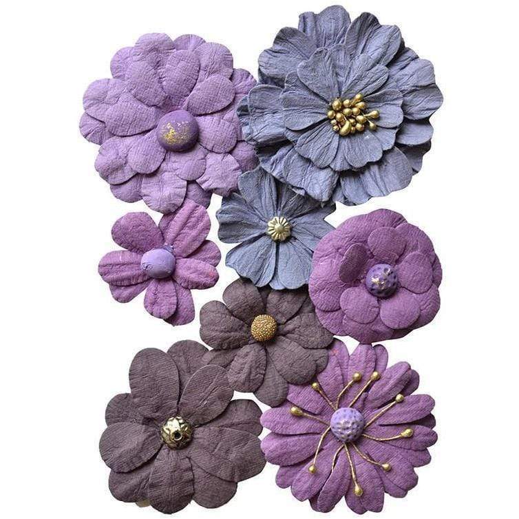 Creative flores papel hecho a mano 8ud morado 2037-303 VAESSEN CENTROARTESANO