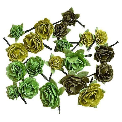 Creative flores papel heco a mano 20ud verde 2037-205 VAESSEN CENTROARTESANO