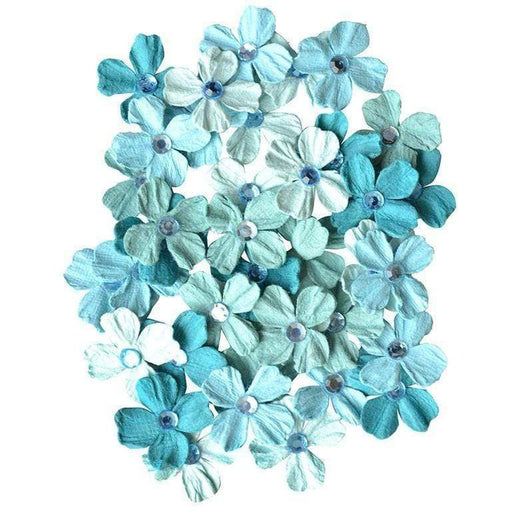Creative flores stras papel 40ud turquesa 2037-504 VAESSEN CENTROARTESANO