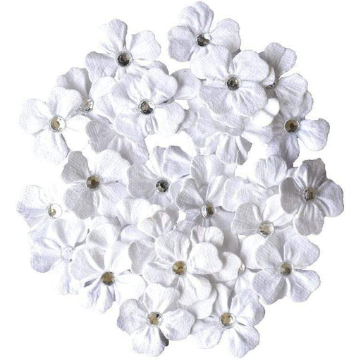 Creative flores strass papel 40ud blanca 2037-501 VAESSEN CENTROARTESANO