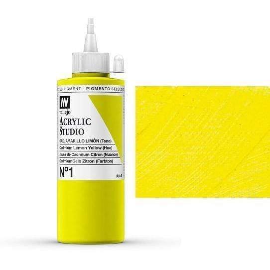 Vallejo acrilico studio 200ml 01 Cadmio amarillo limon VALLEJO Oferta CENTROARTESANO