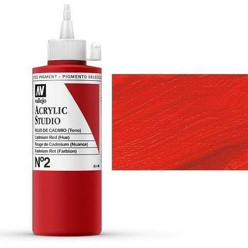 Vallejo acrilico studio 200ml 02 Rojo de cadmio tono VALLEJO Oferta CENTROARTESANO
