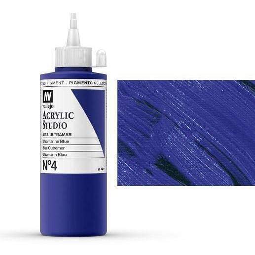 Vallejo acrilico studio 200ml 04 azul ultramar VALLEJO Oferta CENTROARTESANO