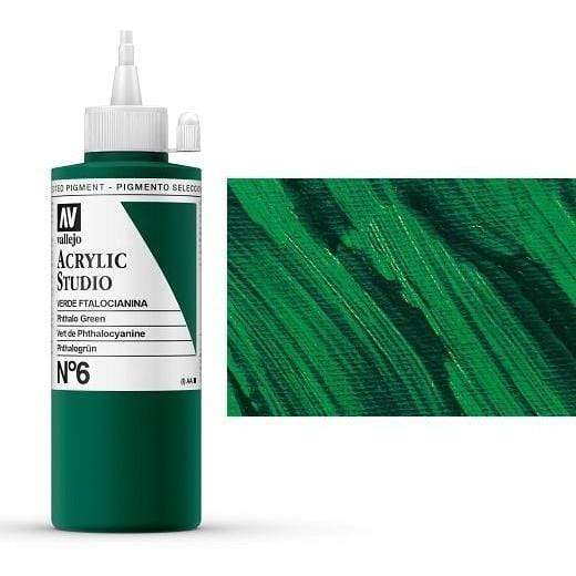 Vallejo acrilico studio 200ml 06 verde ftalocianina VALLEJO Oferta CENTROARTESANO