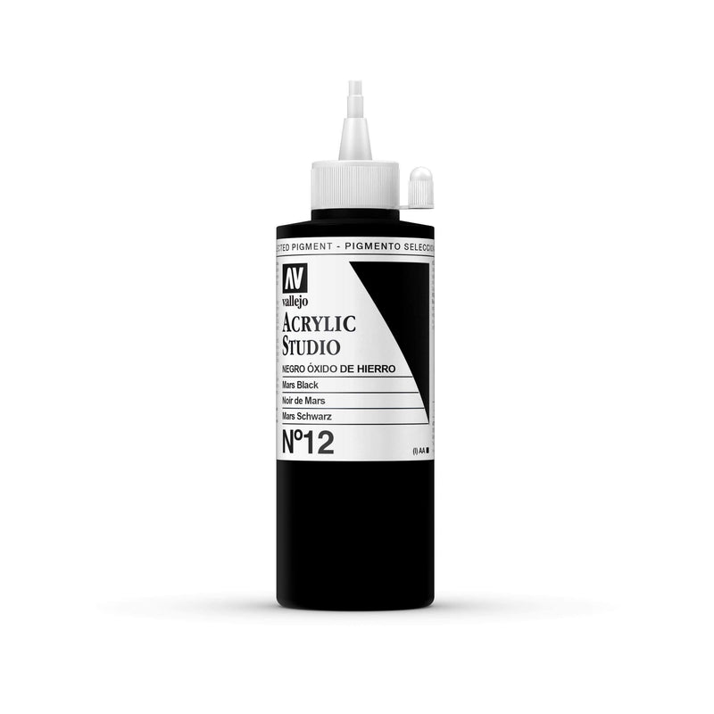 Vallejo acrilico studio 200ml 12 negro oxido de hierro VALLEJO Oferta CENTROARTESANO