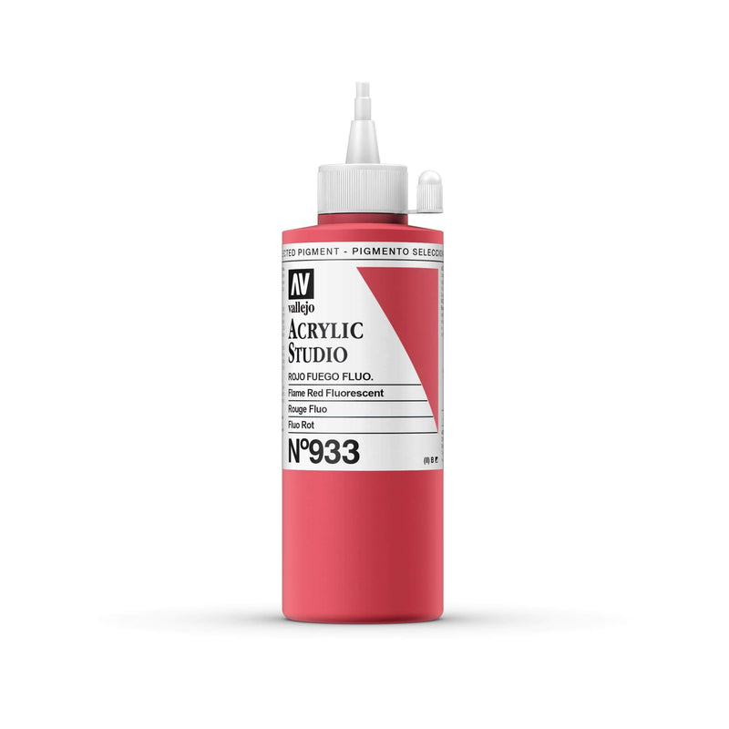 Vallejo acrilico studio 200ml 933 rojo fuego fluorescente VALLEJO Oferta CENTROARTESANO