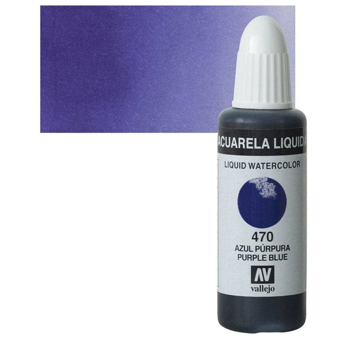 Vallejo acuarela liquida 32ml 470 Azul Purpura VALLEJO Oferta CENTROARTESANO