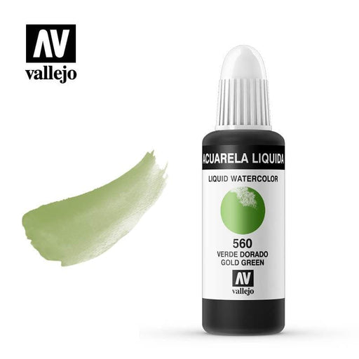Vallejo acuarela liquida 32ml 560 Verde dorado VALLEJO Oferta CENTROARTESANO