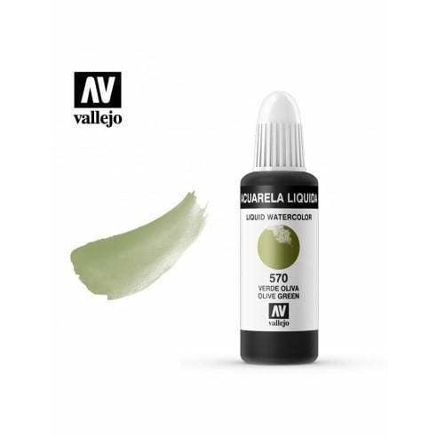 Vallejo acuarela liquida 32ml 570 verde oliva VALLEJO Oferta CENTROARTESANO